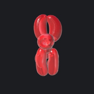 Balloon dog collectible 3D model generated by 3D Mate from a product photo