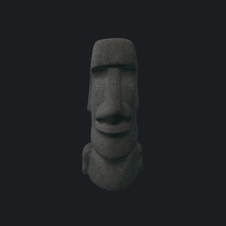 Generated 3D model of the moai statue